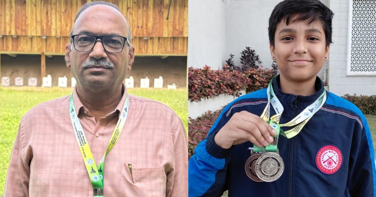 ભોપાલ શૂટિંગ સ્પર્ધામાં વડોદરાનો ડંકો: દીપક હલવાઈએ સતત પાંચમો ગોલ્ડ જીત્યો, સુરજ પરમારે બે મેડલ મેળવ્યા