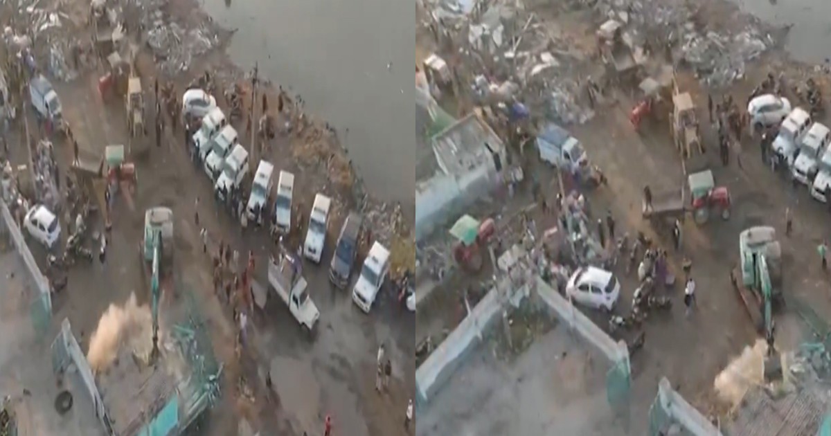 કચ્છના કંડલા પોર્ટ વિસ્તારમાં મેગા ડિમોલિશન, 100 એકર સરકારી જમીન ગેરકાયદેસર કબજાથી મુક્ત