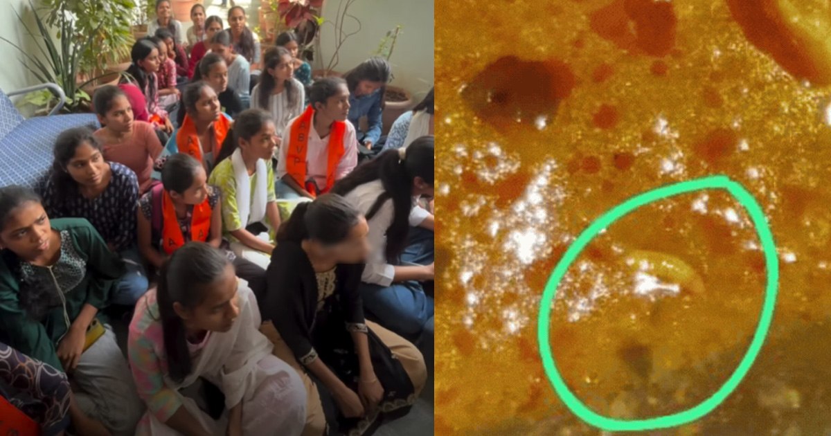 VNSGU હોસ્ટેલમાં ભોજનના નામે 'ઝેર'! મેસ ફીમાં વધારો છતાં ખાવામાંથી નીકળી ઈયળો, ABVPએ રામધૂન બોલાવી ગજવ્યું કેમ્પસ