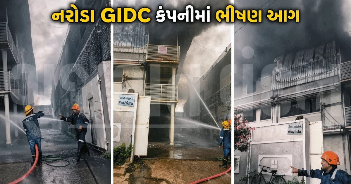 નરોડા GIDCમાં ભીષણ આગ! કંપનીમાંથી ધુમાડાના ગોટેગોટા, 7થી વધુ ફાયર ગાડીઓ ઘટનાસ્થળે દોડી આવી