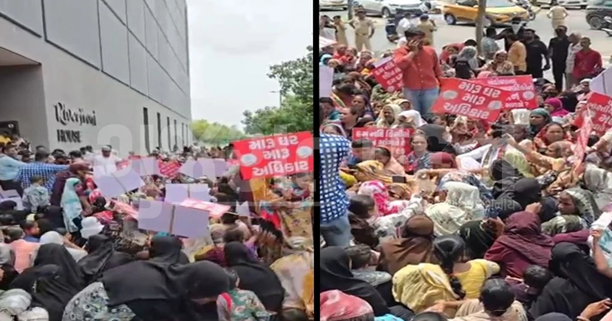મકાન તોડી પાડ્યા પણ આવાસ ન આપ્યા! ચંડોળા તળાવના રહીશોનો તંત્ર સામે મોરચો