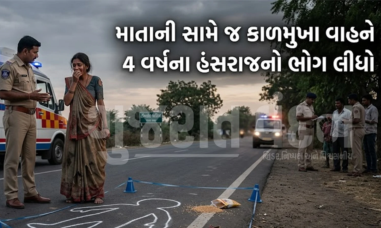 વડોદરા હિટ એન્ડ રન: બેફામ વાહનની ટક્કરથી 4 વર્ષનો માસૂમ 50 ફૂટ દૂર ફંગોળાયો અને માતા સામે જ દમ તોડ્યો