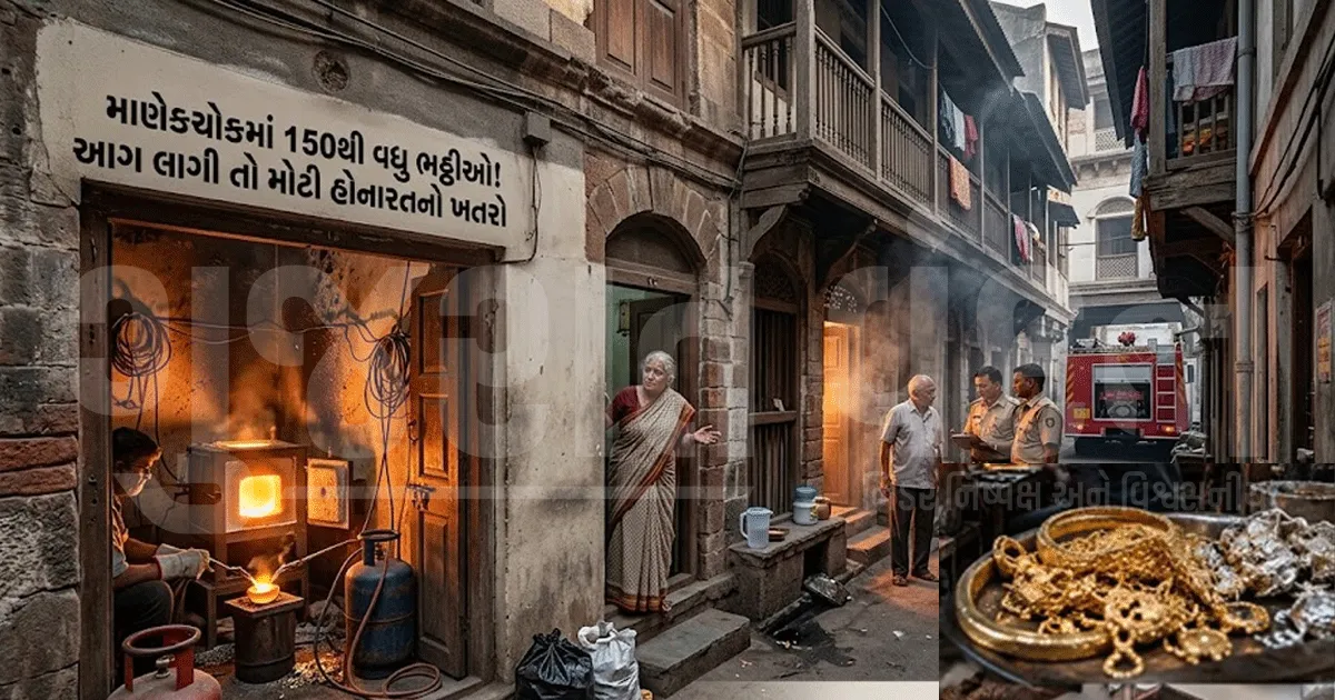 માણેકચોકમાં ગેરકાયદે સોના-ચાંદીની 150થી વધુ ભઠ્ઠીઓ! મોટી દુર્ઘટનાનો ખતરો