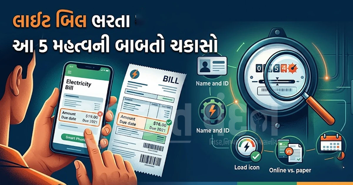 લાઈટ બિલ ભરતા પહેલા આ મહત્વની બાબતો ચકાસો, નહીં તો ગજવા પર પડશે આર્થિક ફટકો