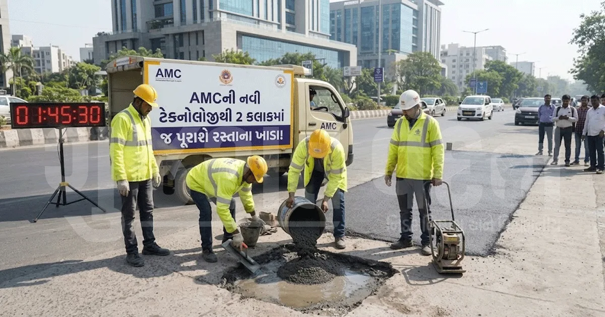 AMCની નવી ટેક્નોલોજીથી 2 કલાકમાં પૂરાશે રસ્તાના ખાડા! સમય બચશે, પણ રિપેરિંગનો ખર્ચ વધશે