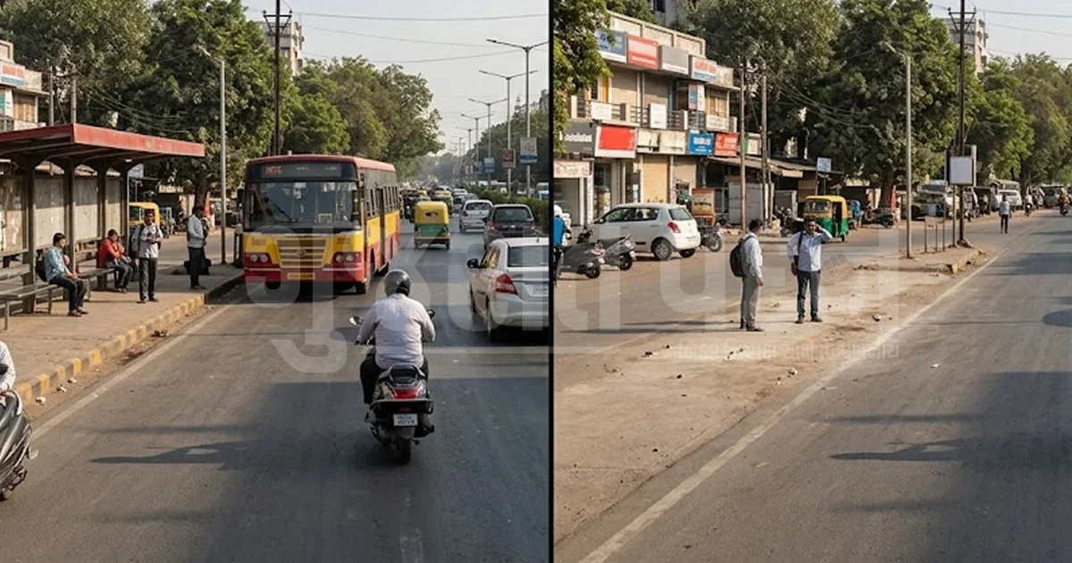અમદાવાદમાં જોધપુર ચાર રસ્તા પરથી વર્ષો જૂનું AMTS બસ સ્ટેન્ડ રાતોરાત ગાયબ, તંત્ર પણ અજાણ!