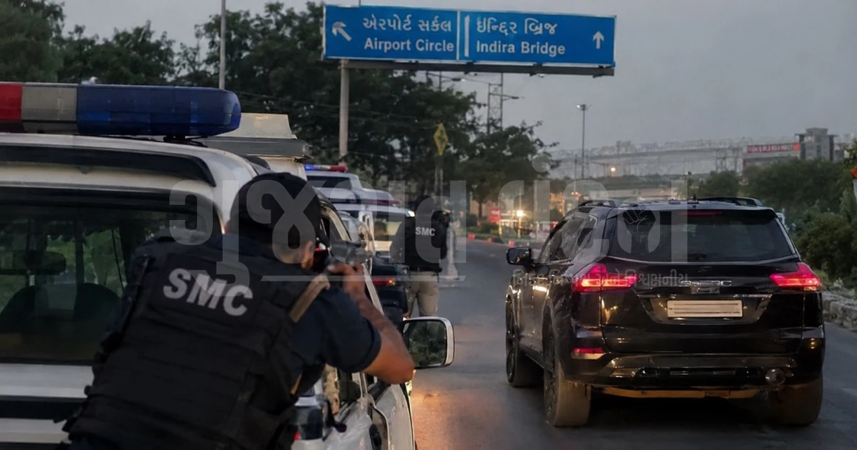 અમદાવાદમાં SMC ટીમનું બુટલેગર પર ફાયરિંગ, પોલીસ પર કાર ચડાવવાનો પ્રયાસ કરી આરોપી ફરાર
