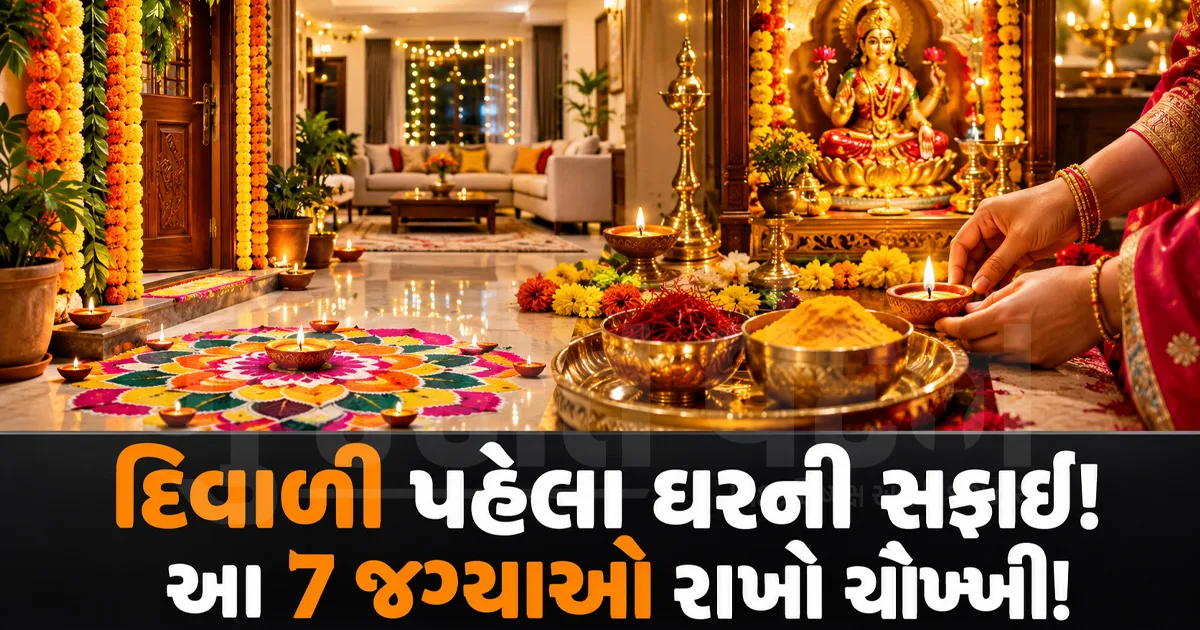 તહેવારો પહેલા ઘરની સફાઈ માટેના વાસ્તુ નિયમો: આ 7 જગ્યાઓ રાખશો ચોખ્ખી તો ઘરમાં થશે માં લક્ષ્મીનો વાસ