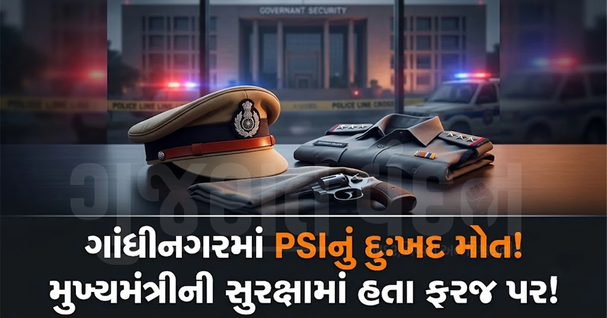 ગાંધીનગરમાં મુખ્યમંત્રીની સુરક્ષામાં ફરજ બજાવતા PSIએ સર્વિસ રિવોલ્વરથી જીવન ટૂંકાવ્યું